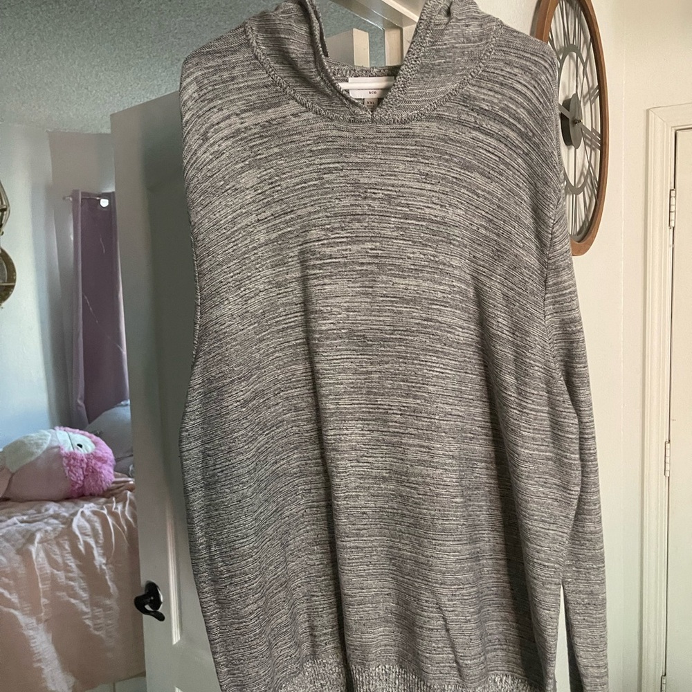 Gray Hooded Sweater